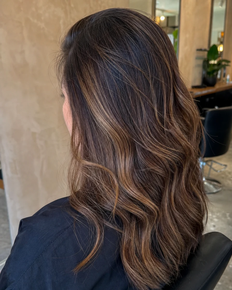 Illustrative caramel balayage reference