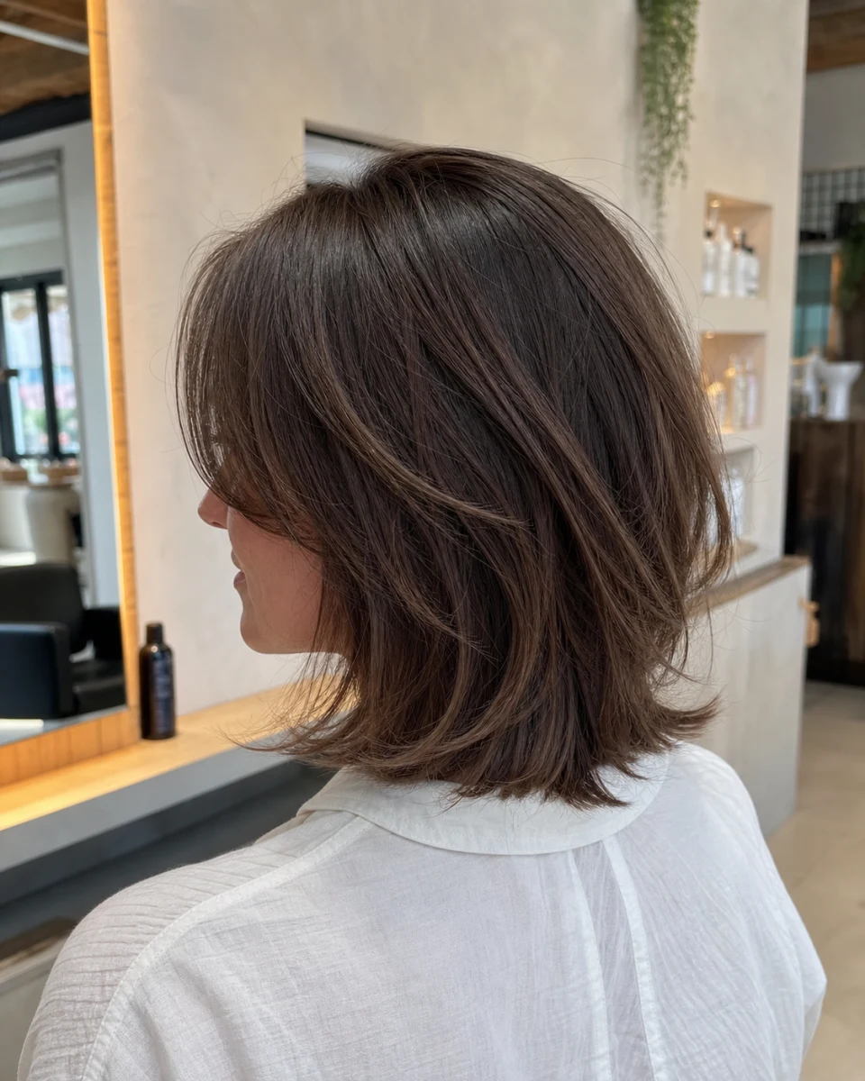 Illustrative women’s layered bob reference